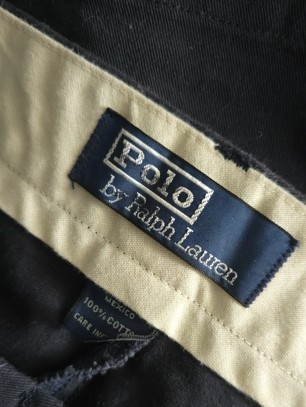 Polo Ralph Lauren Shorts Khaki  Navy Blue Sz 40